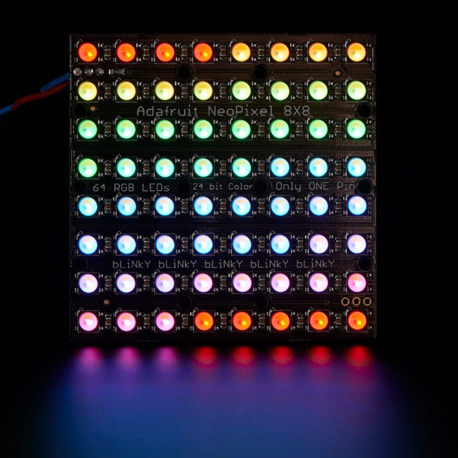 Adafruit NeoPixel NeoMatrix - 64 RGBW - Warm White (3000K) by Adafruit - The Pi Hut