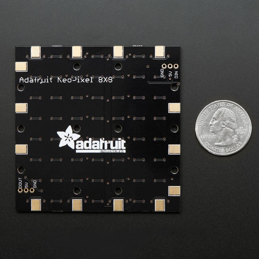 Adafruit NeoPixel NeoMatrix - 64 RGBW - Warm White (3000K) by Adafruit - The Pi Hut