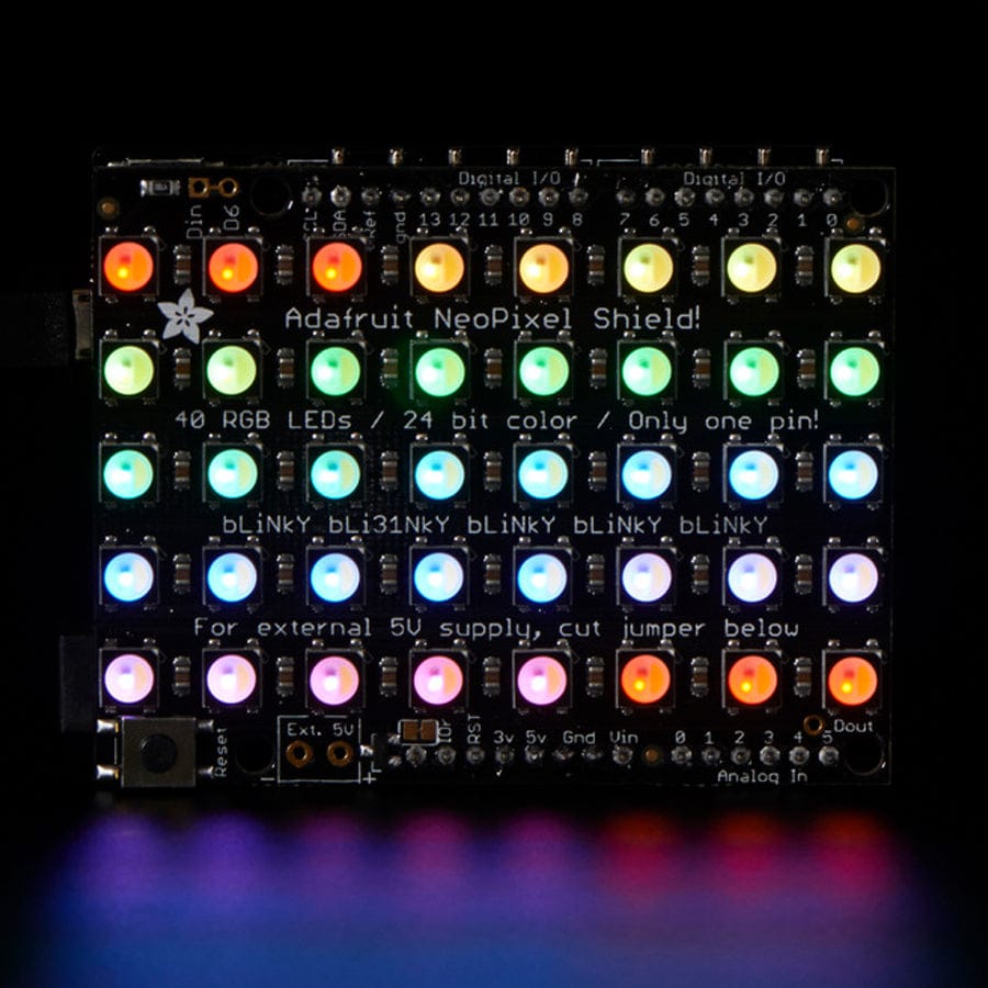 Adafruit NeoPixel Shield - 40 RGBW - Cool White (6000K) by Adafruit - The Pi Hut