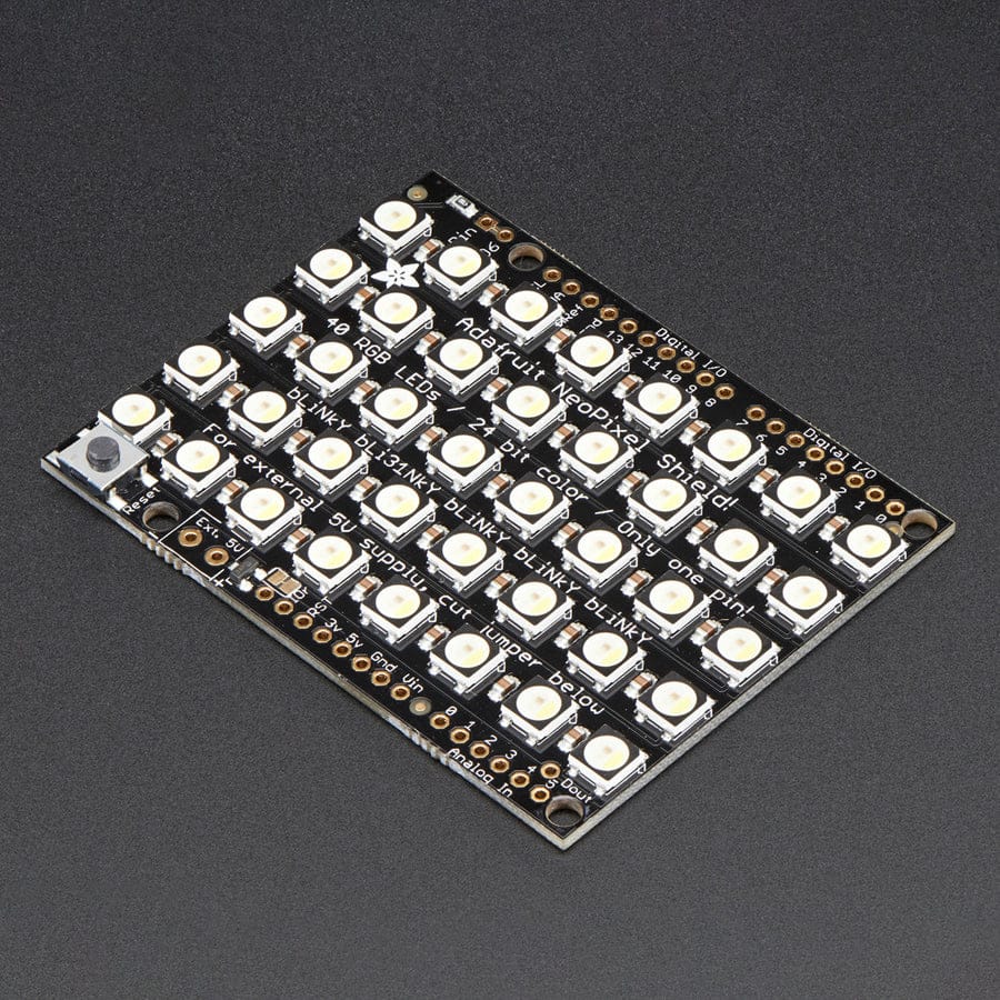 Adafruit NeoPixel Shield - 40 RGBW - Cool White (6000K) by Adafruit - The Pi Hut