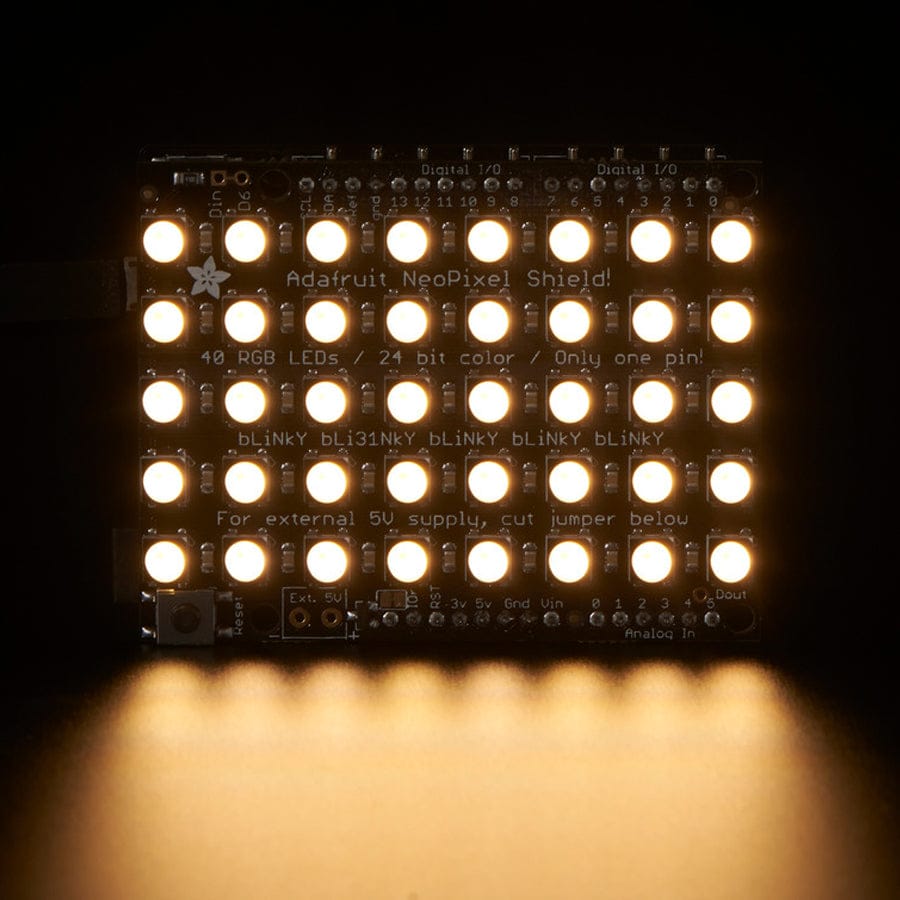Adafruit NeoPixel Shield - 40 RGBW - Warm White (3000K) by Adafruit - The Pi Hut