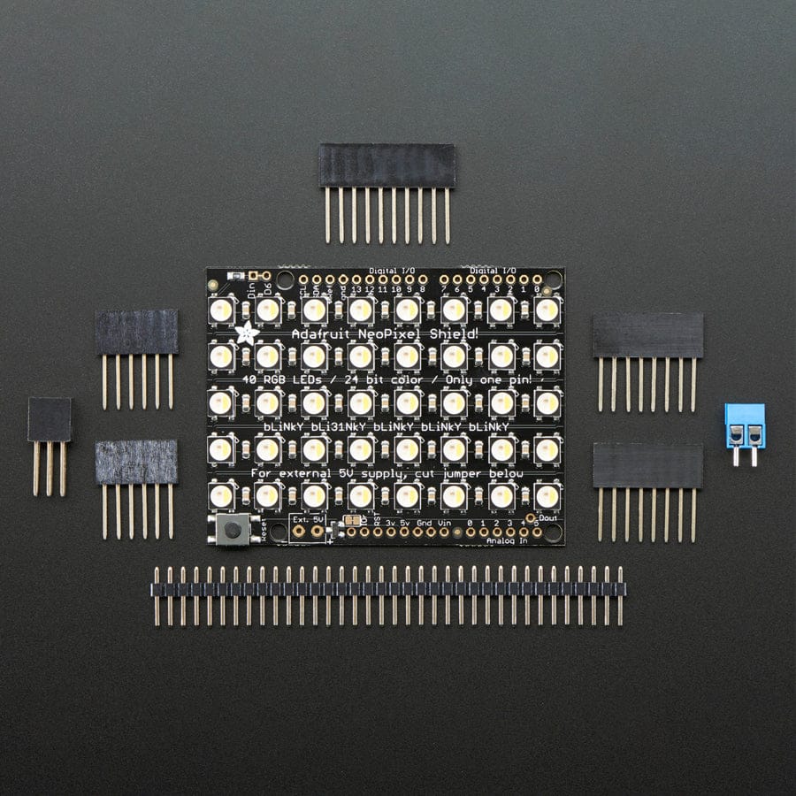 Adafruit NeoPixel Shield - 40 RGBW - Warm White (3000K) by Adafruit - The Pi Hut