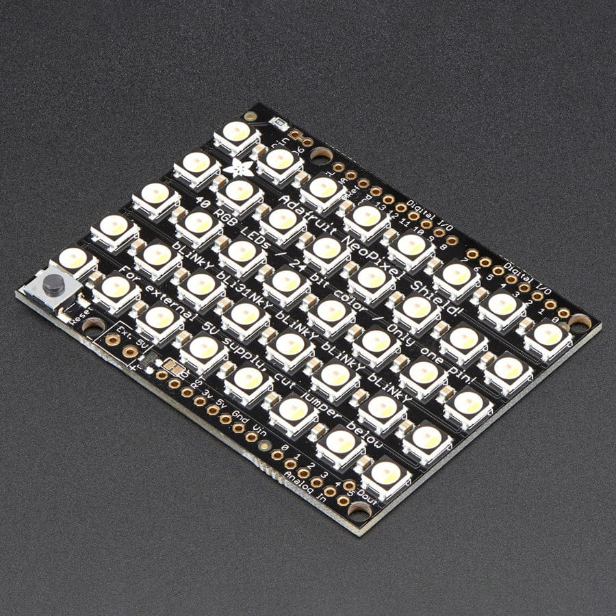 Adafruit NeoPixel Shield - 40 RGBW - Warm White (3000K) by Adafruit - The Pi Hut