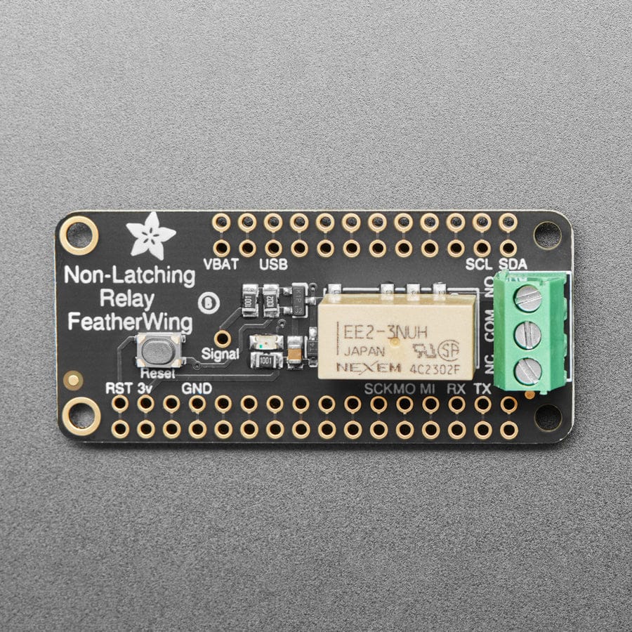 Adafruit Non-Latching Mini Relay FeatherWing by Adafruit - The Pi Hut