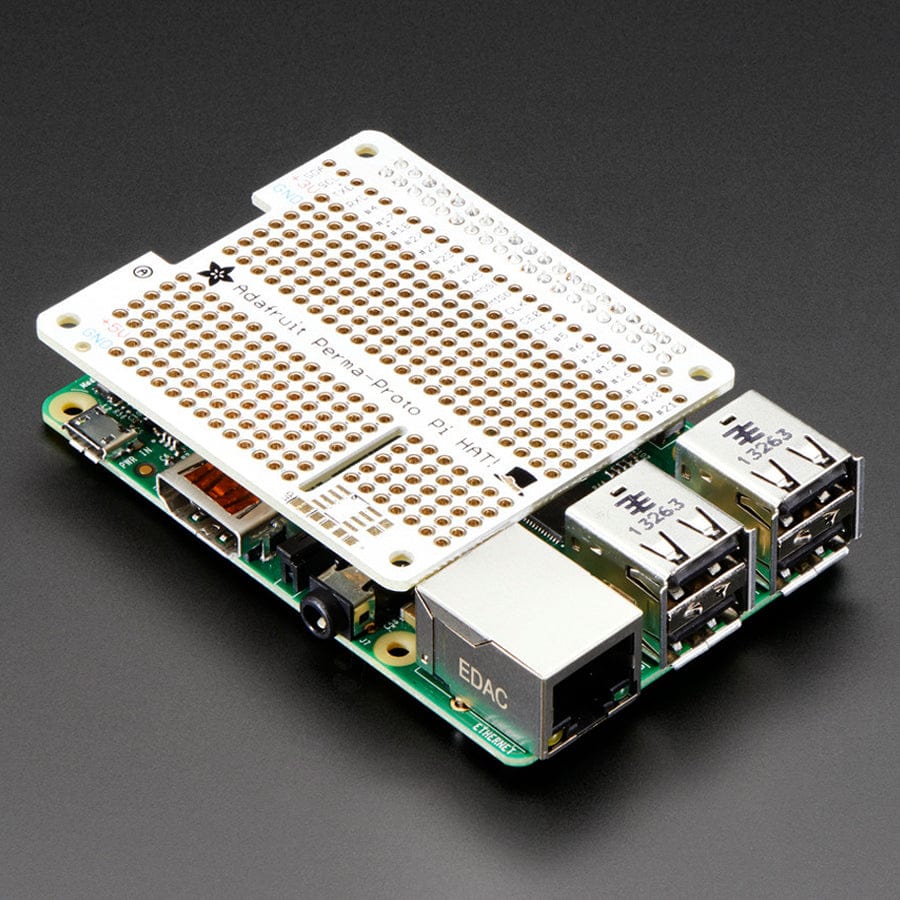 Adafruit Perma-Proto HAT for Pi Mini Kit - No EEPROM - The Pi Hut