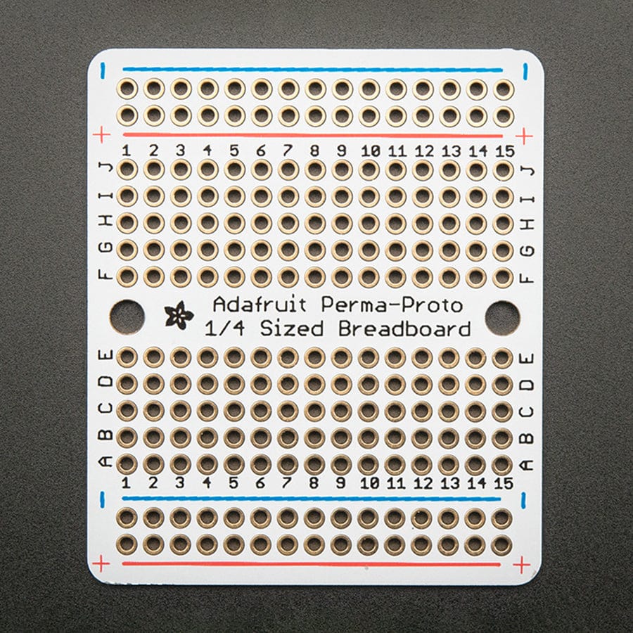 Adafruit Perma-Proto Quarter-sized Breadboard PCB - Single