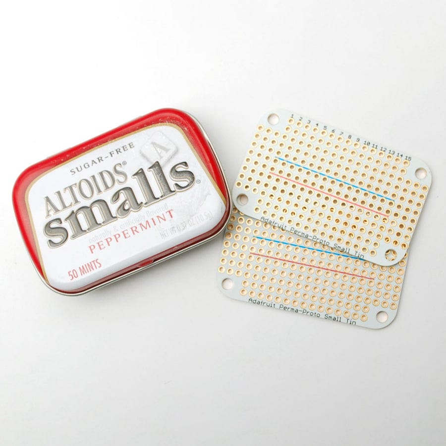 Adafruit Perma-Proto Small Mint Tin Size Breadboard PCB - 3 pack - The Pi Hut