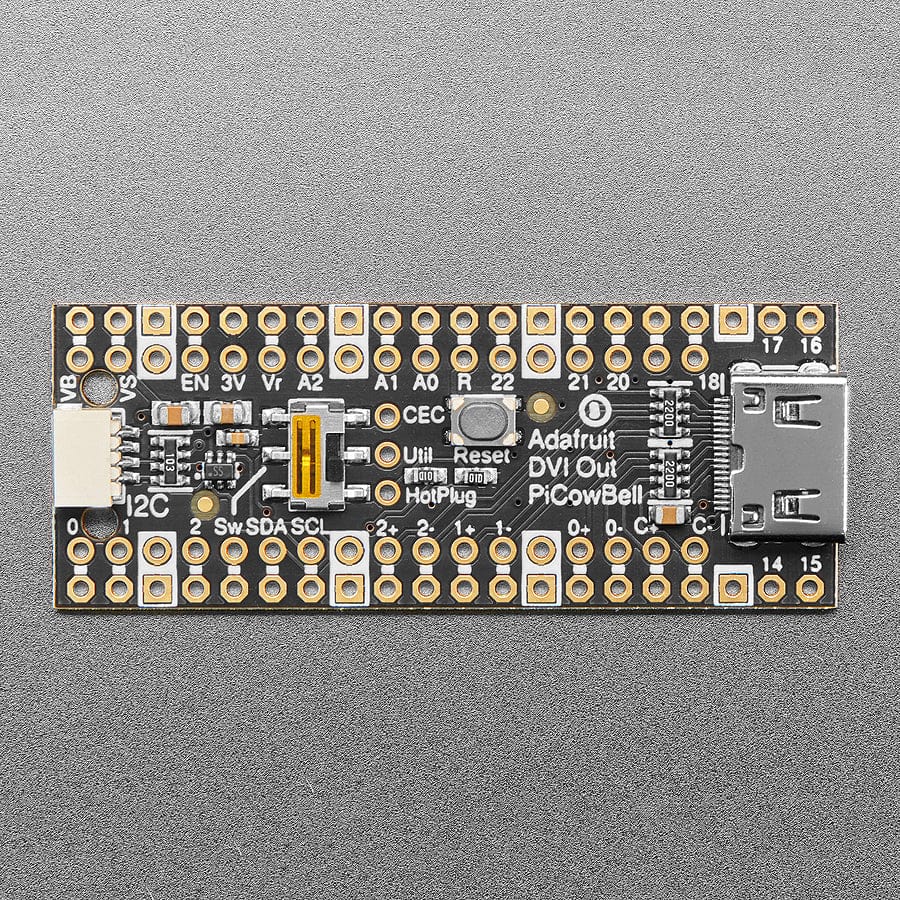 Adafruit PiCowbell DVI Output for Pico - Works with HDMI Display - The Pi Hut