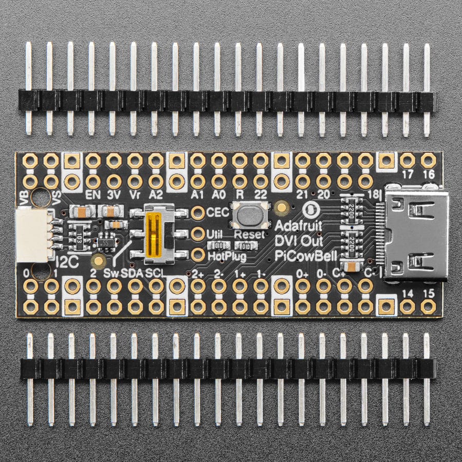 Adafruit PiCowbell DVI Output for Pico - Works with HDMI Display - The Pi Hut