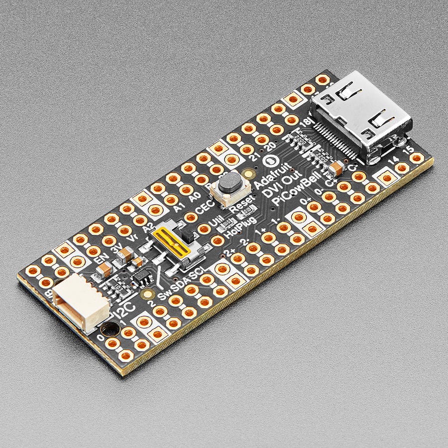 Adafruit PiCowbell DVI Output for Pico - Works with HDMI Display - The Pi Hut