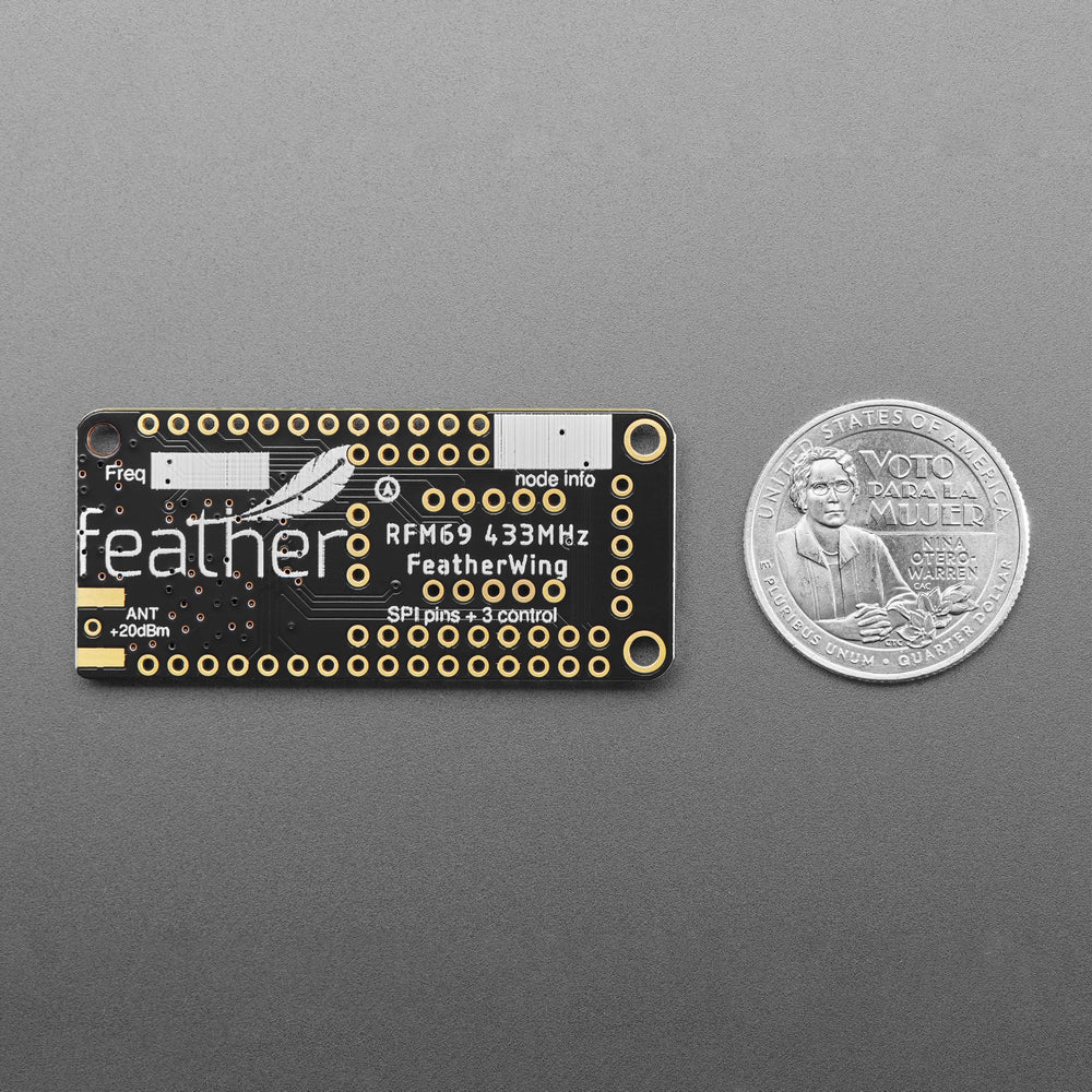 Adafruit Radio FeatherWing - RFM69HCW 433MHz (RadioFruit) by Adafruit - The Pi Hut