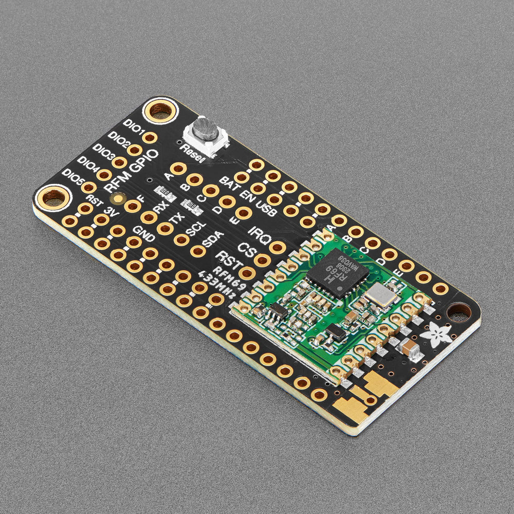 Adafruit Radio FeatherWing - RFM69HCW 433MHz (RadioFruit) by Adafruit - The Pi Hut