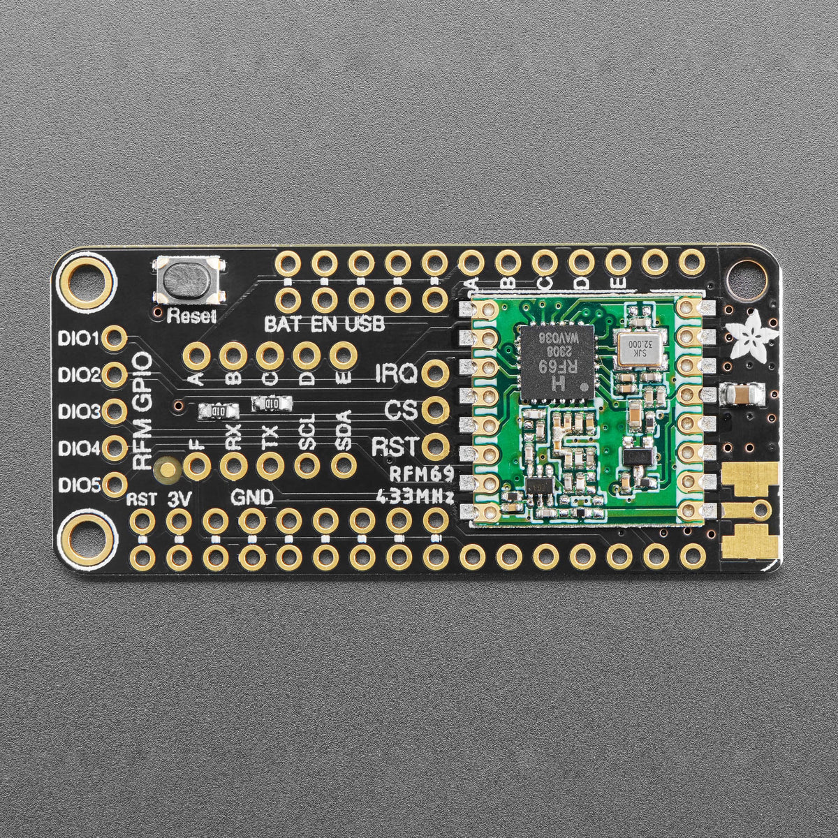 Adafruit Radio FeatherWing - RFM69HCW 433MHz (RadioFruit) by Adafruit - The Pi Hut