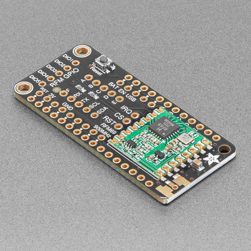 Adafruit Radio FeatherWing - RFM69HCW 900MHz (RadioFruit) by Adafruit - The Pi Hut