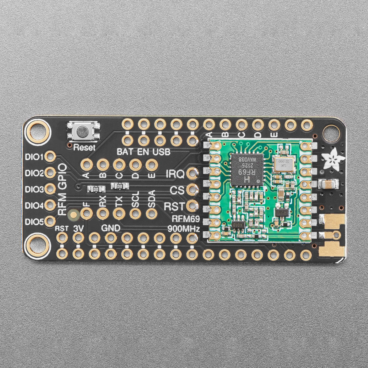 Adafruit Radio FeatherWing - RFM69HCW 900MHz (RadioFruit) by Adafruit - The Pi Hut