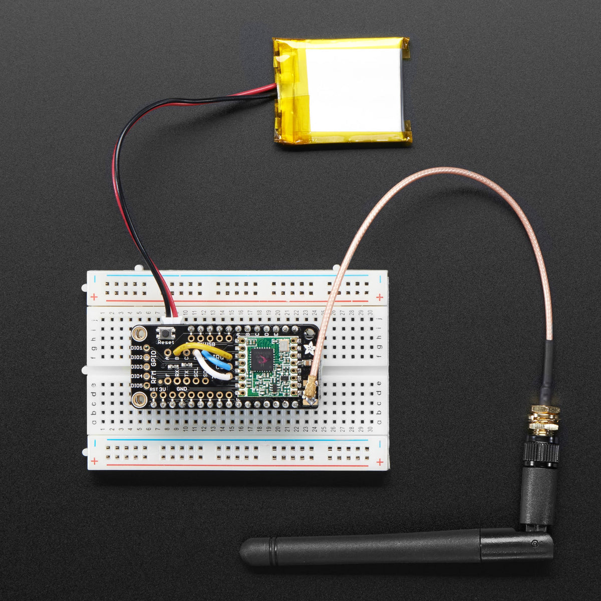 Adafruit Radio FeatherWing - RFM69HCW 900MHz (RadioFruit) by Adafruit - The Pi Hut