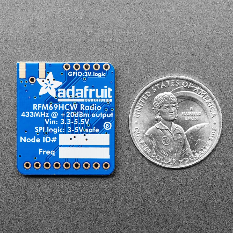 Adafruit RFM69HCW Transceiver Radio Breakout - 433 MHz (RadioFruit) by Adafruit - The Pi Hut