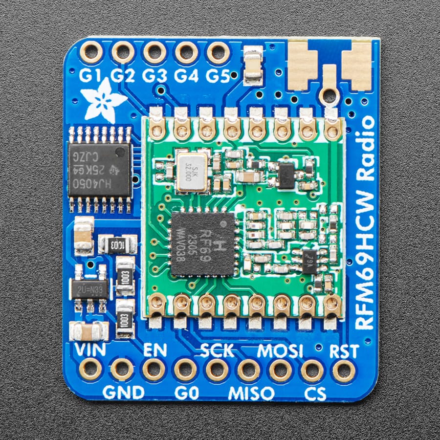 Adafruit RFM69HCW Transceiver Radio Breakout - 433 MHz (RadioFruit) by Adafruit - The Pi Hut