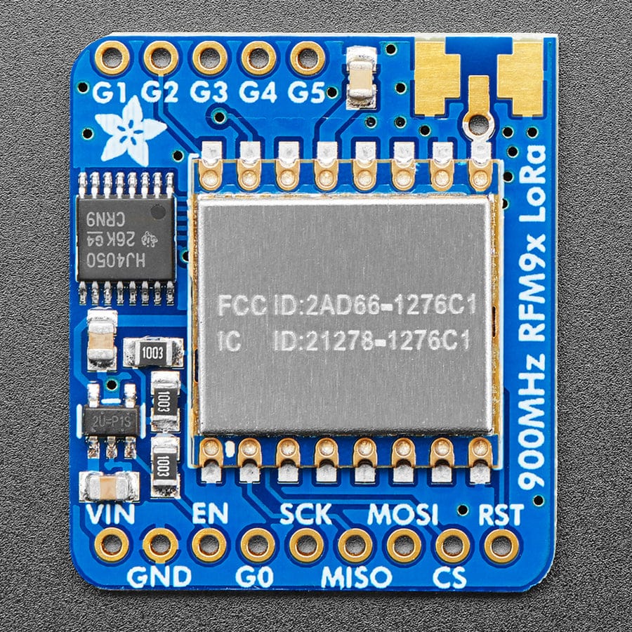 Adafruit RFM95W LoRa Radio Transceiver Breakout - 868 or 915 MHz (RadioFruit) - The Pi Hut