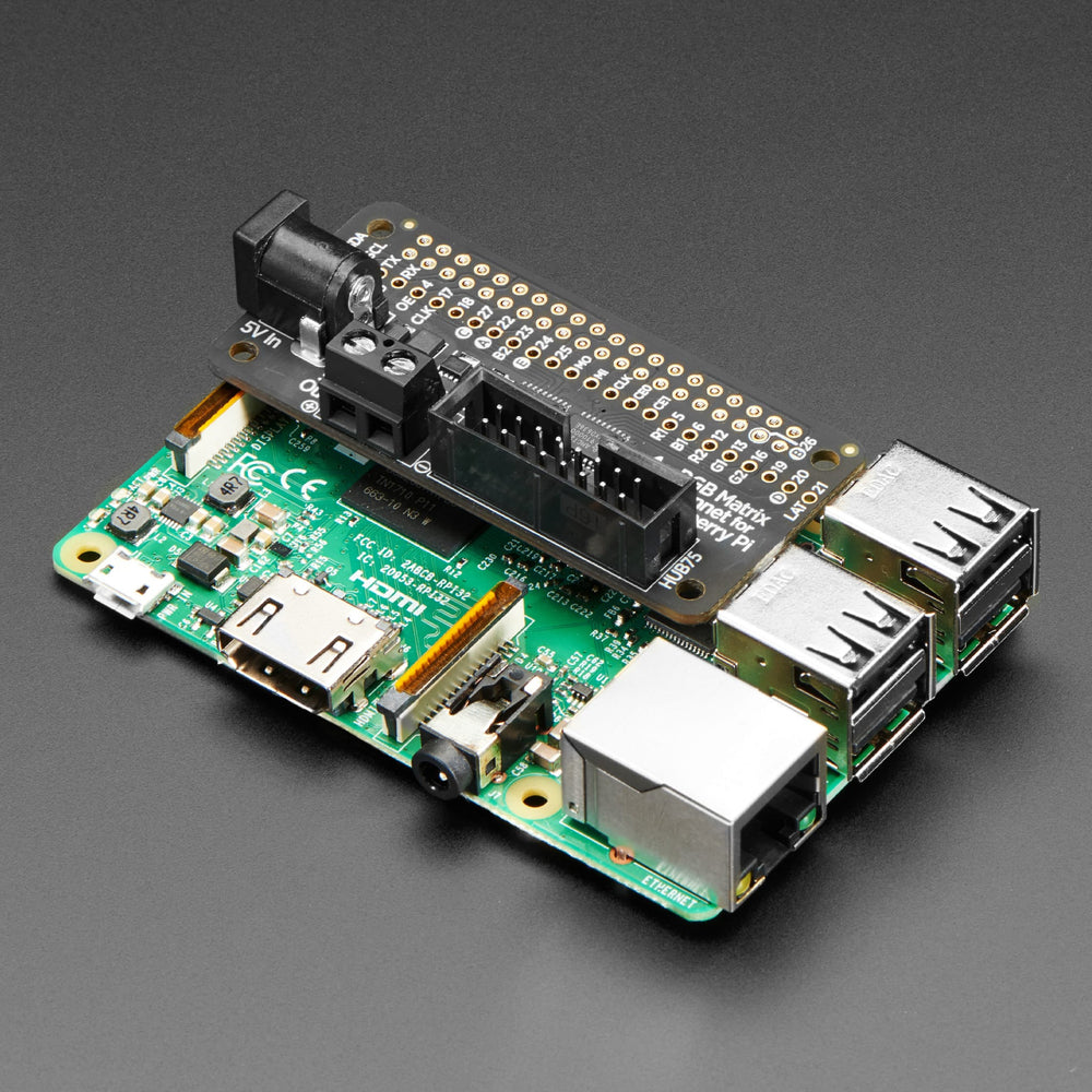Adafruit RGB Matrix Bonnet for Raspberry Pi by Adafruit - The Pi Hut