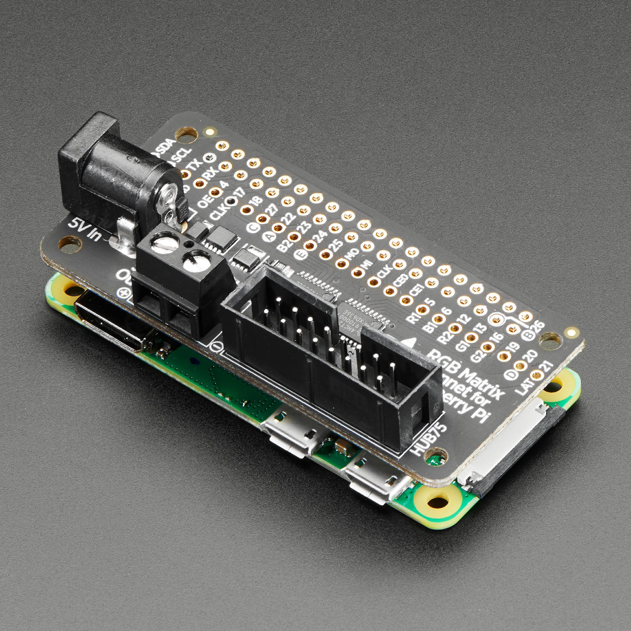Adafruit RGB Matrix Bonnet for Raspberry Pi by Adafruit - The Pi Hut