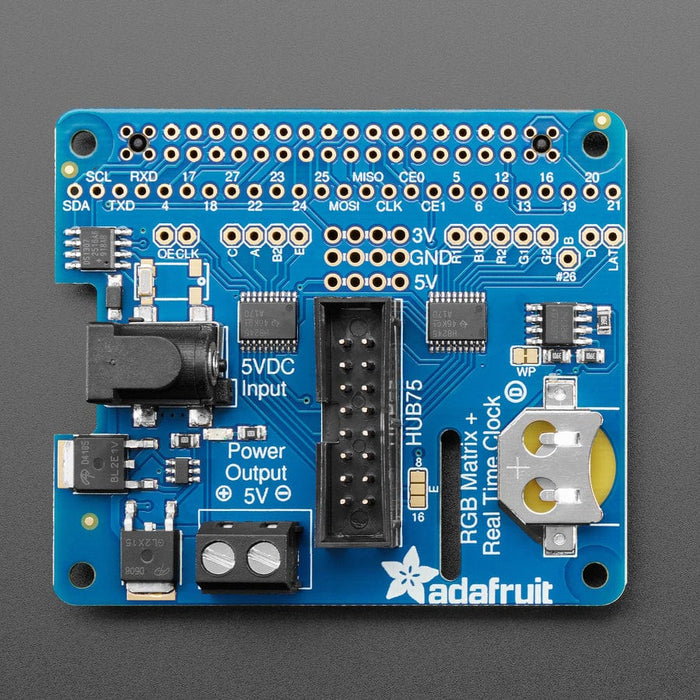 Adafruit RGB Matrix HAT + RTC for Raspberry Pi - Mini Kit - The Pi Hut