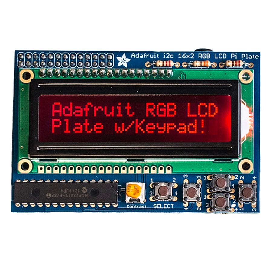 Keypad Raspberry Pi Led 7 Color Adafruit RGB Negative 16 x 2 LCD+Keypad Kit for Raspberry Pi - The Pi Hut