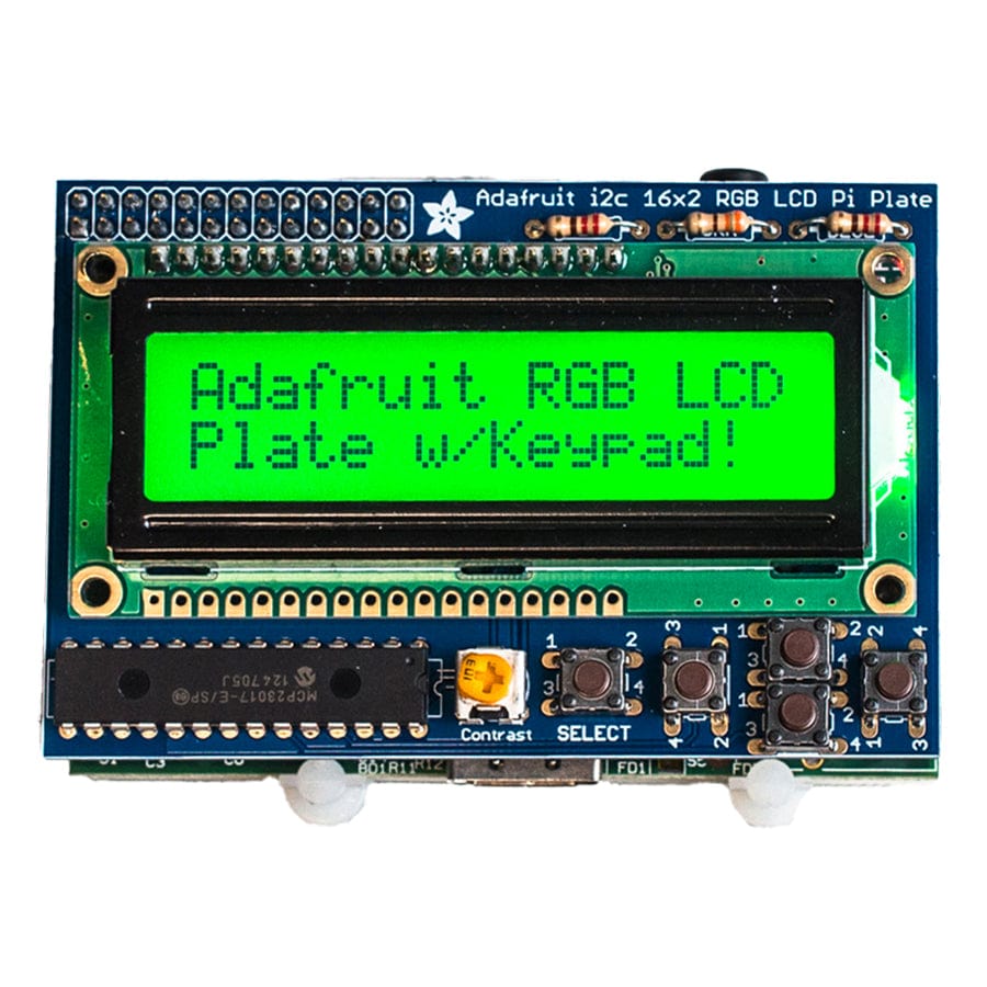 Adafruit RGB Positive 16 x 2 LCD+Keypad Kit for Raspberry Pi - The Pi Hut