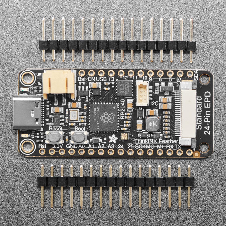 Adafruit RP2040 Feather ThinkInk with 24-pin E-Paper Display - STEMMA QT - The Pi Hut