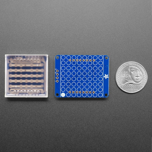 Adafruit Small 1.2" 8x8 LED Matrix with I2C Backpack - Red - The Pi Hut