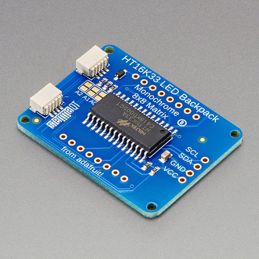 Adafruit Small 1.2" 8x8 LED Matrix with I2C Backpack - Yellow