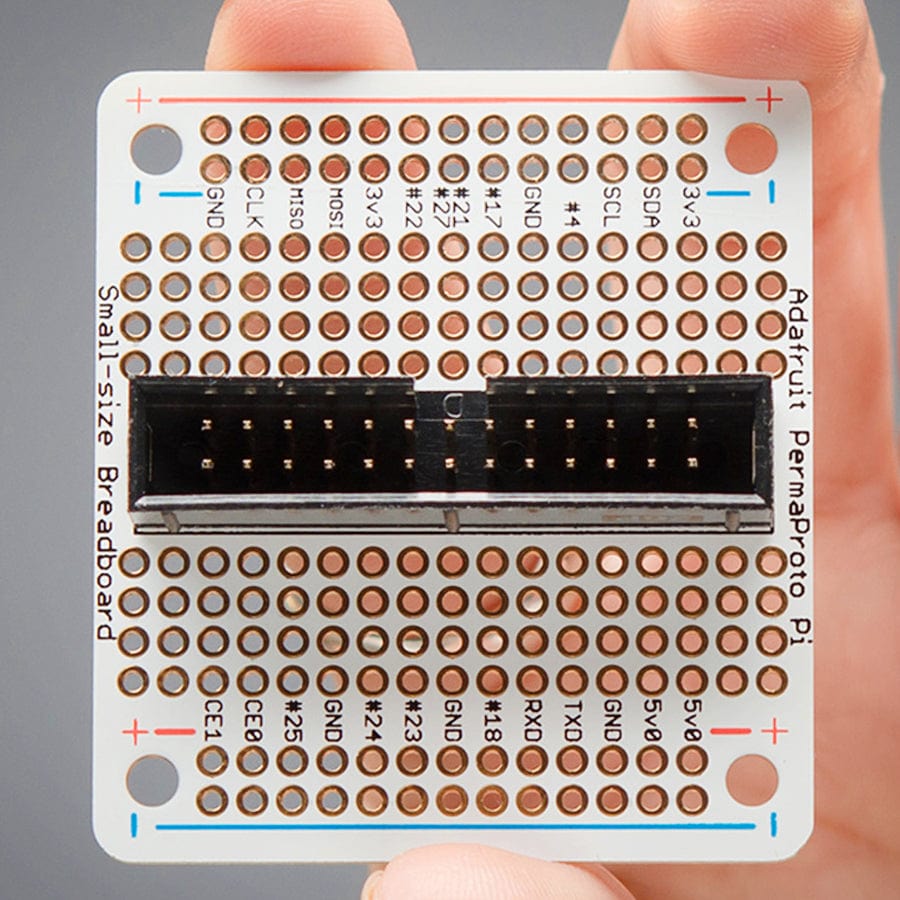 Adafruit Small-Size Perma-Proto Raspberry Pi Breadboard PCB Kit