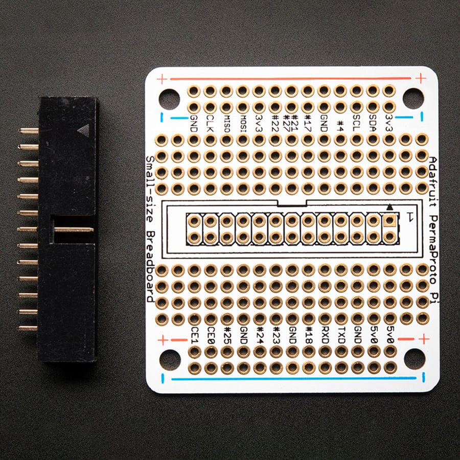 Adafruit Small-Size Perma-Proto Raspberry Pi Breadboard PCB Kit