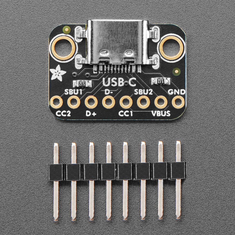 Adafruit Sunken USB Type C Breakout Board - Downstream Connection