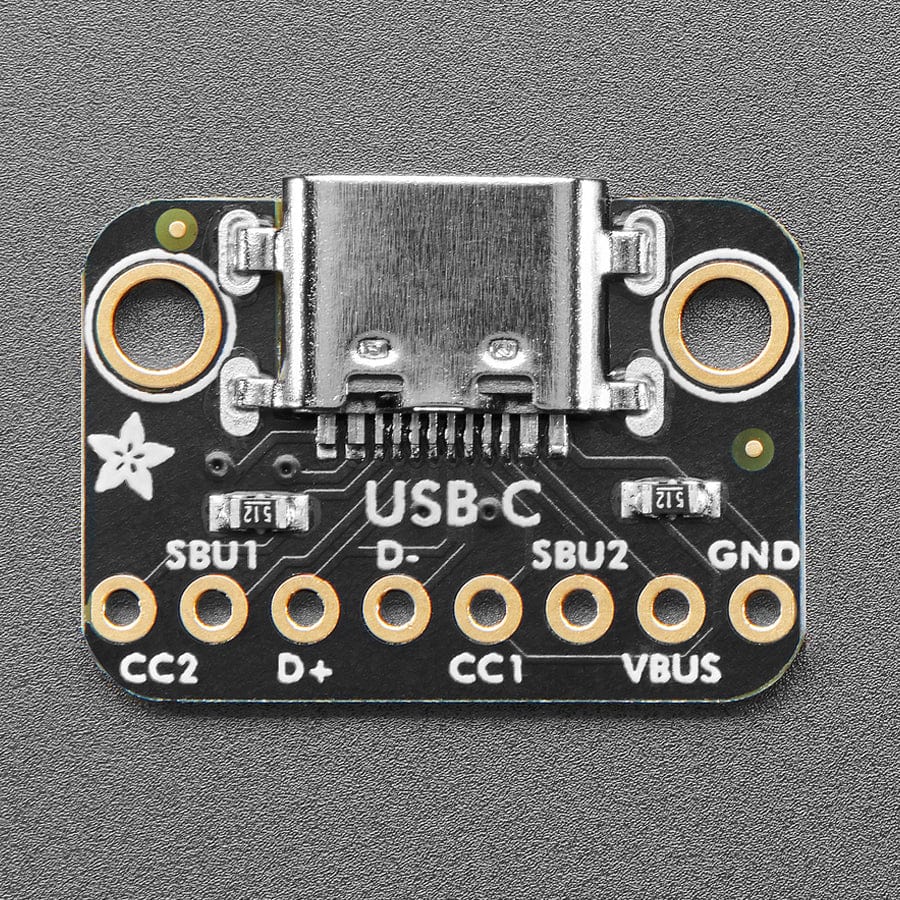 Adafruit Sunken USB Type C Breakout Board - Downstream Connection