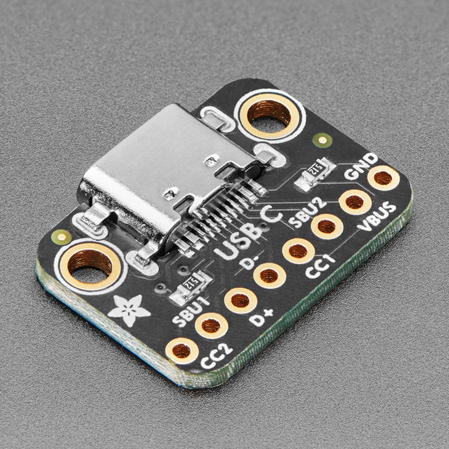 Adafruit Sunken USB Type C Breakout Board - Downstream Connection - The Pi Hut