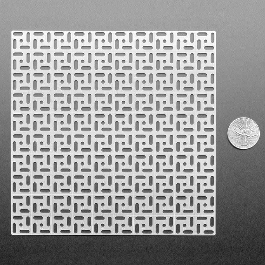 Adafruit Swirly Aluminum Mounting Grid for 0.1" Spaced PCBs - 10x10 - The Pi Hut