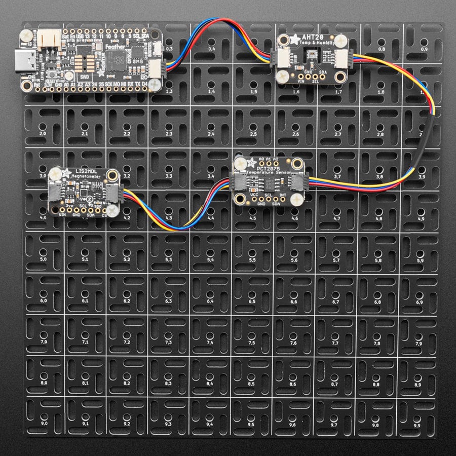 Adafruit Swirly Aluminum Mounting Grid for 0.1" Spaced PCBs - 10x10 - The Pi Hut