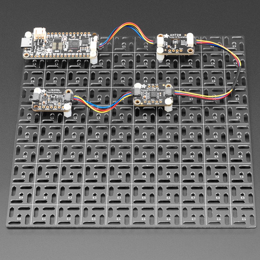 Adafruit Swirly Aluminum Mounting Grid for 0.1" Spaced PCBs - 10x10 - The Pi Hut