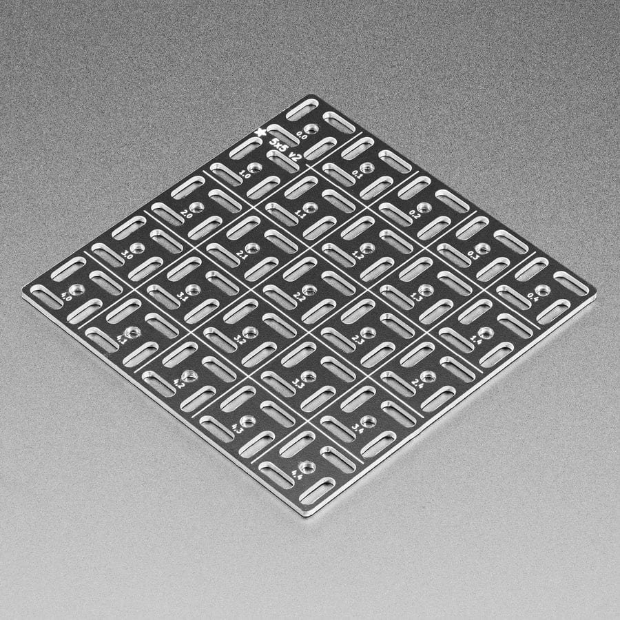 Adafruit Swirly Aluminum Mounting Grid for 0.1" Spaced PCBs - 5x5 - The Pi Hut