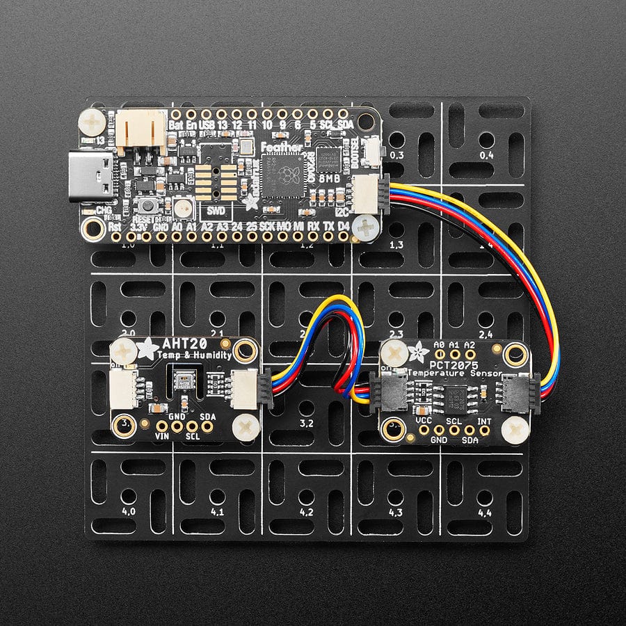 Adafruit Swirly Aluminum Mounting Grid for 0.1" Spaced PCBs - 5x5 - The Pi Hut