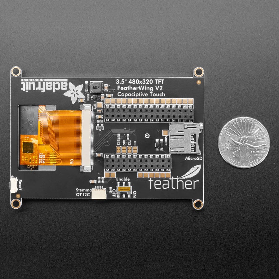 Adafruit TFT FeatherWing - 3.5" 480x320 Capacitive Touchscreen - STEMMA QT / Qwiic - The Pi Hut