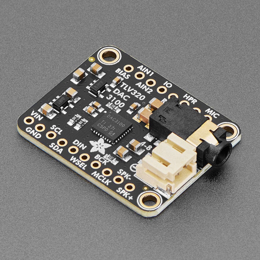 Adafruit TLV320DAC3100 - I2S DAC with Headphone and Speaker Out by Adafruit - The Pi Hut