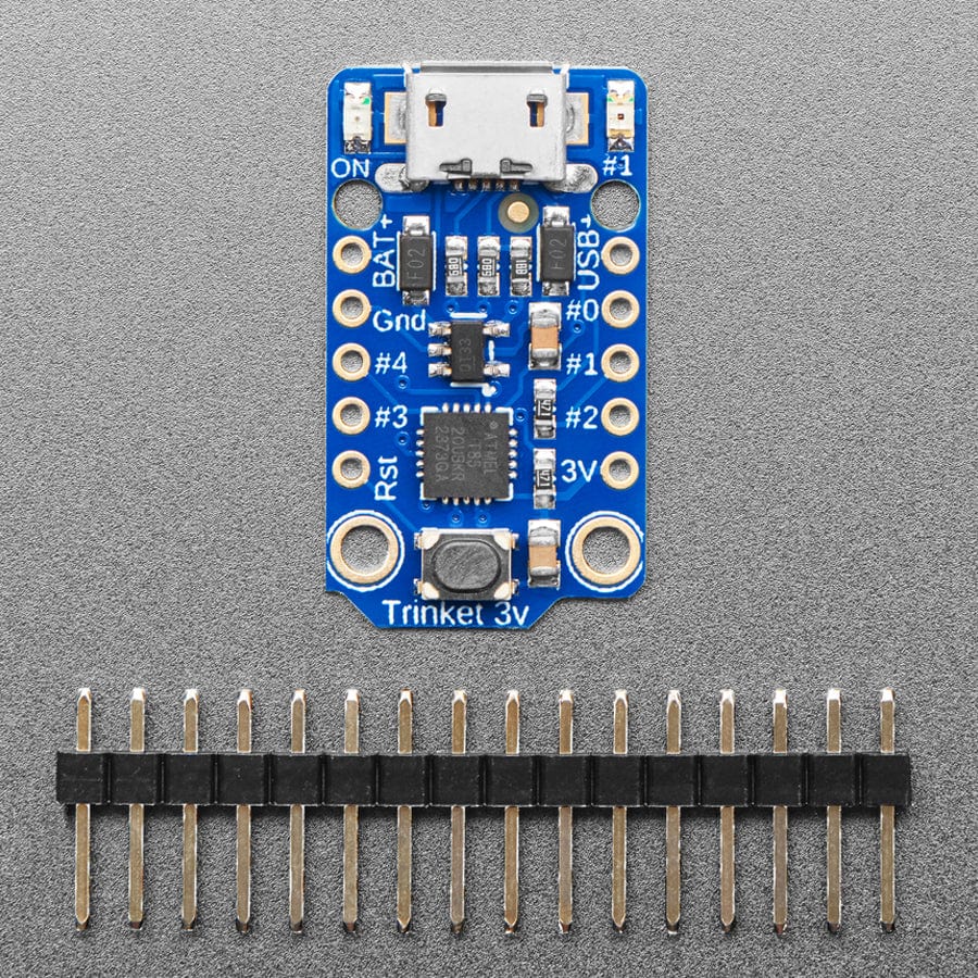 Adafruit Trinket - Mini Microcontroller - 3.3V Logic (Micro-USB) - The Pi Hut