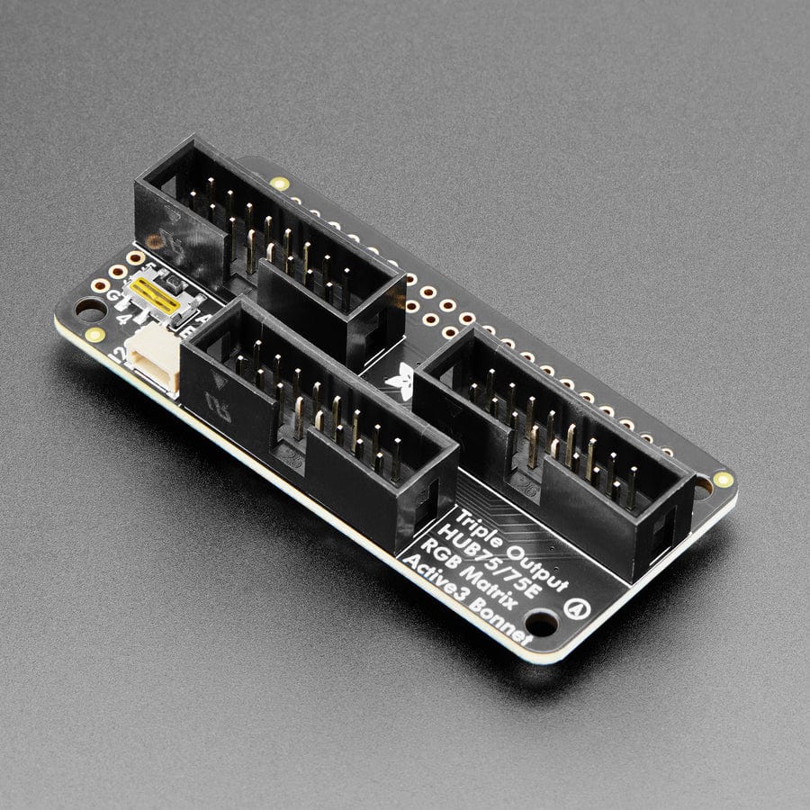 Adafruit Triple LED Matrix Bonnet for Raspberry Pi - For HUB75 by Adafruit - The Pi Hut