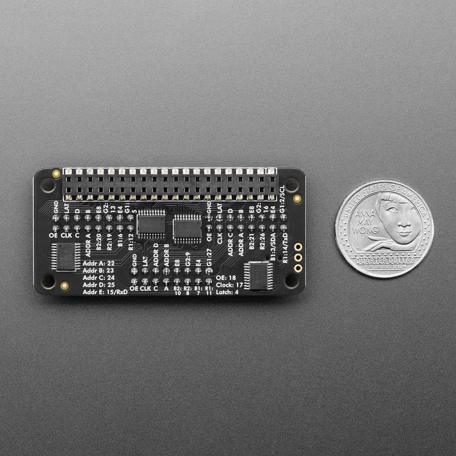 Adafruit Triple LED Matrix Bonnet for Raspberry Pi - For HUB75 by Adafruit - The Pi Hut