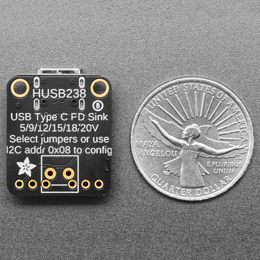 Adafruit USB Type C Power Delivery Dummy Breakout - I2C or Fixed - HUSB238 - The Pi Hut