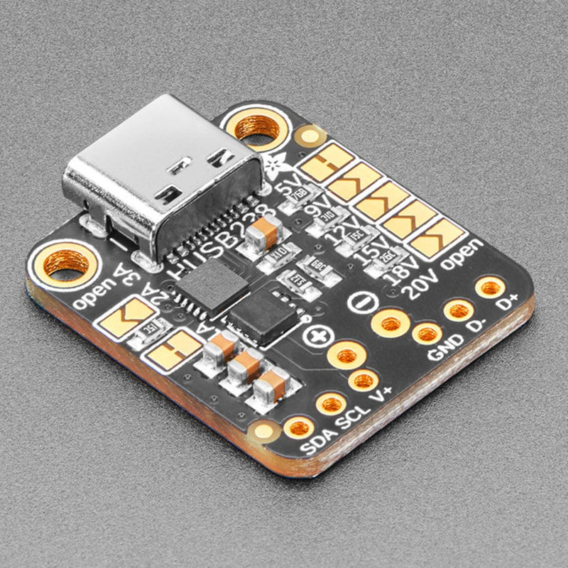 Adafruit USB Type C Power Delivery Dummy Breakout - I2C or Fixed - HUSB238 - The Pi Hut
