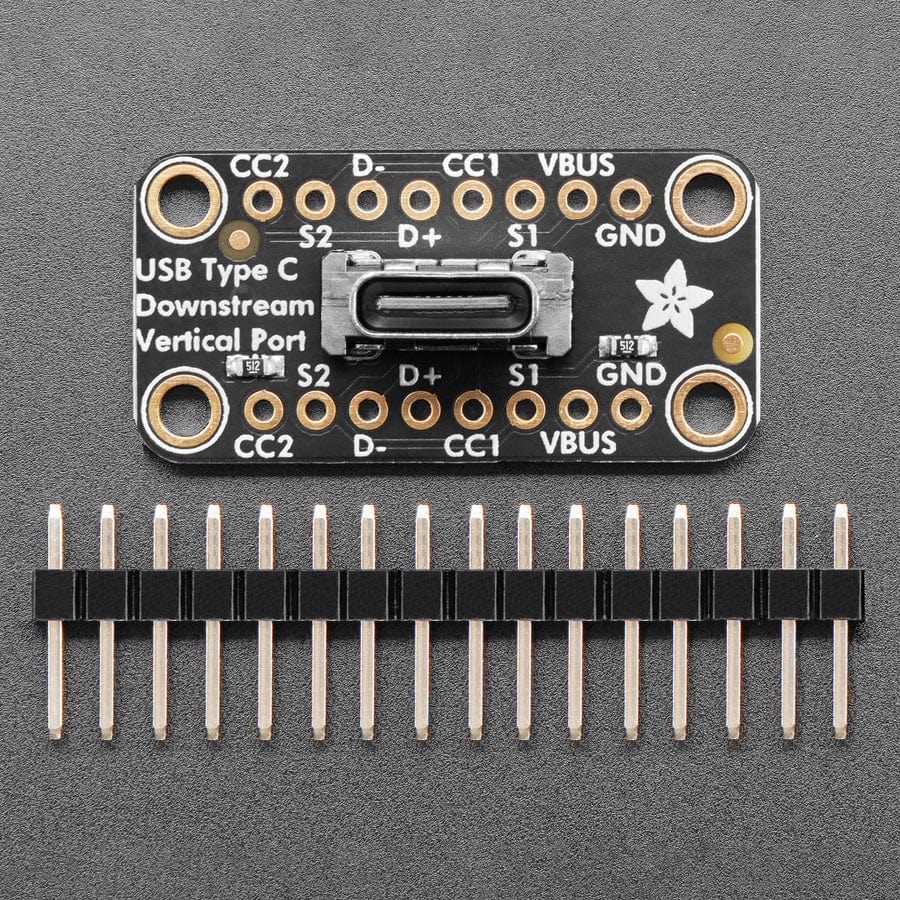 Adafruit USB Type C Vertical Breakout - Downstream Connection