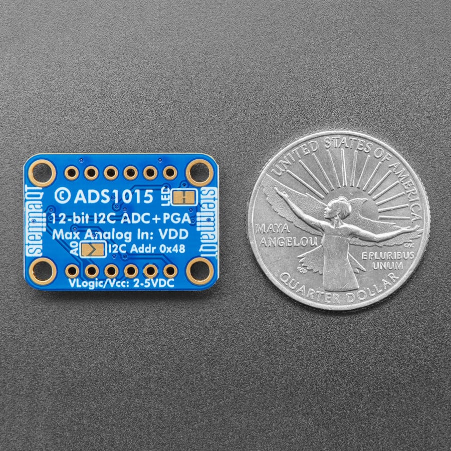 ADS1015 12-Bit ADC - 4 Channel with Programmable Gain Amplifier - STEMMA QT / Qwiic - The Pi Hut